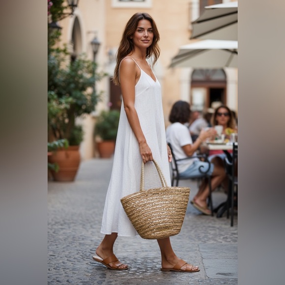 Cappelli Staworld Handbags - Cappelli Staw Summer Large Lined Tote Bag with Gold Sequins